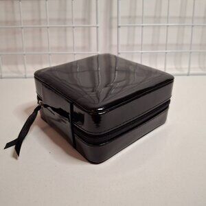 THIERRY MUGLER Watch Box Black Patent Zippered Case